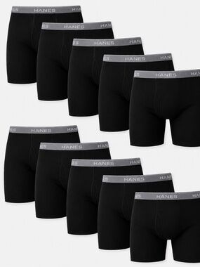 Hanes Men Hanes Boxer Briefs, Cool Dri Moisture-Wicking Underwear, Cotton No-Rid